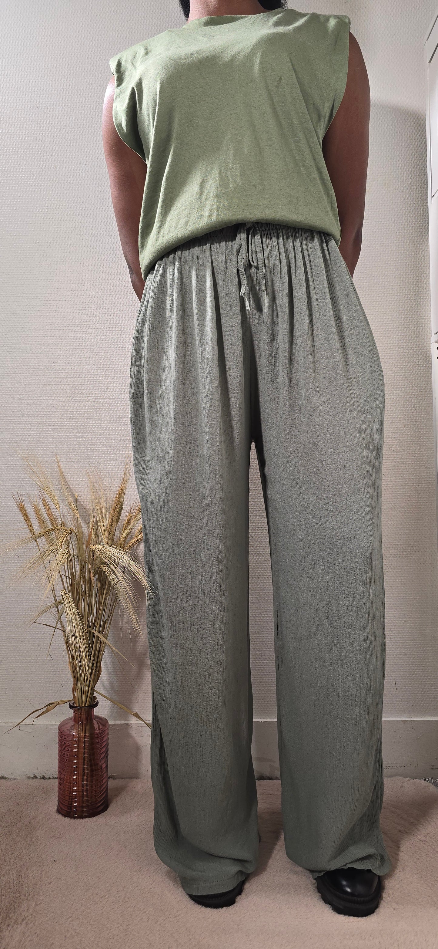 Pantalon Fluide vert