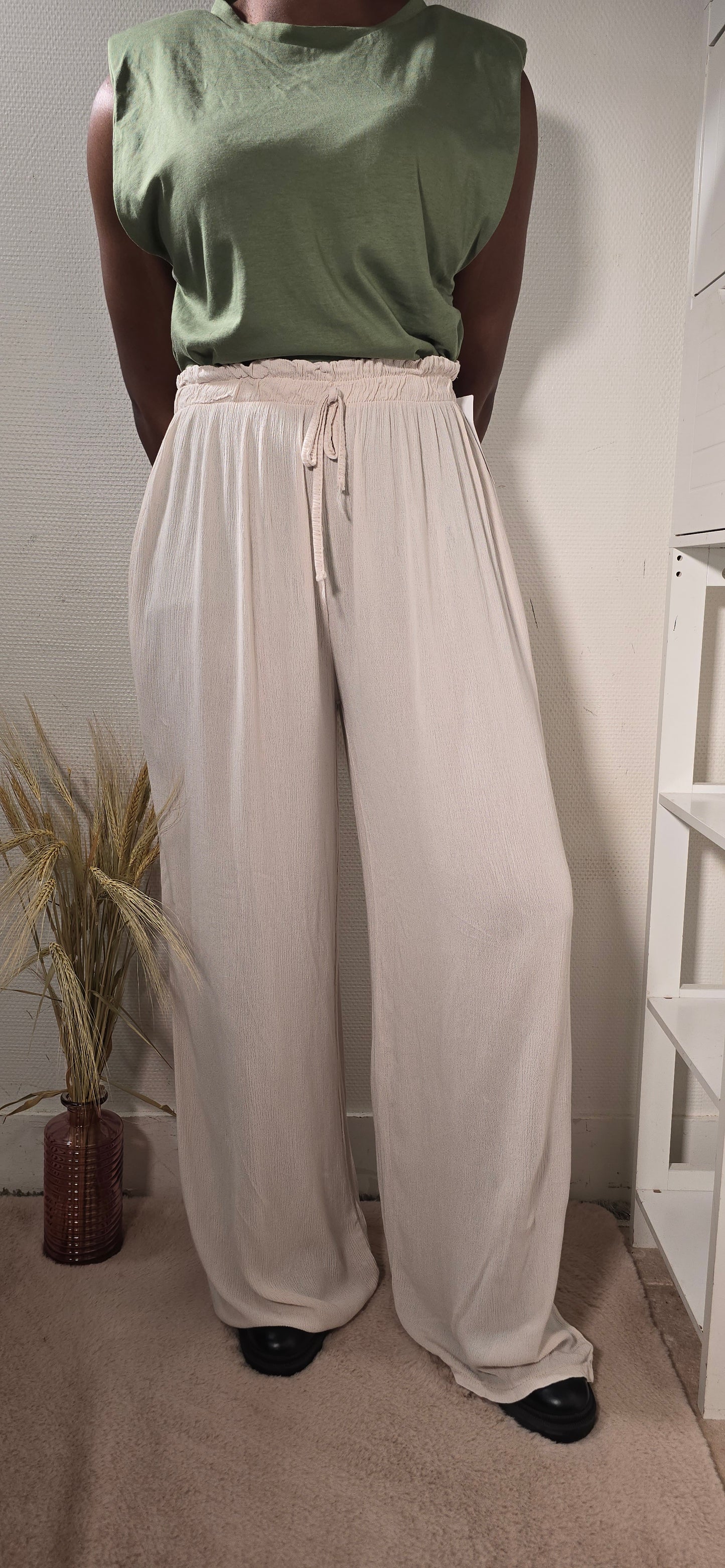 Pantalon Fluide beige