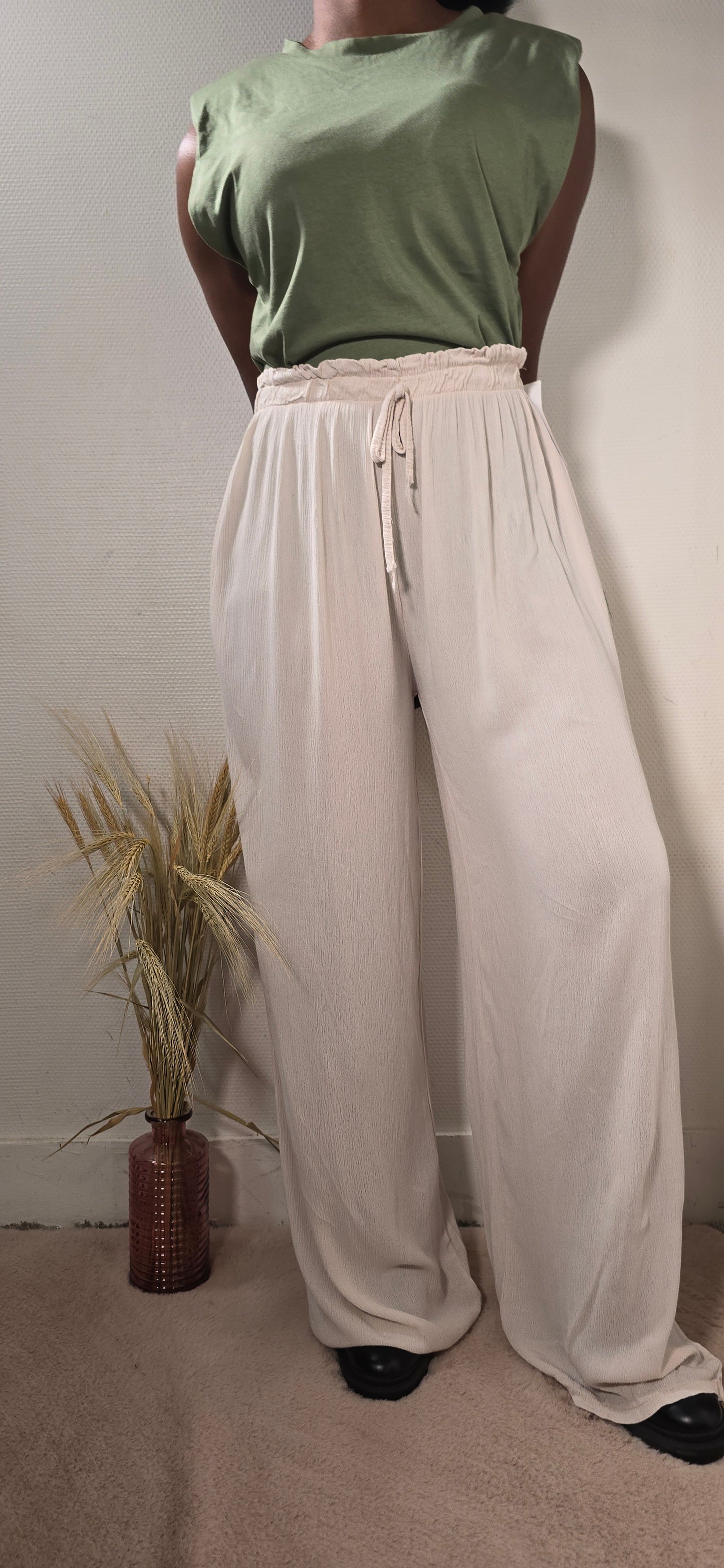 Pantalon Fluide beige