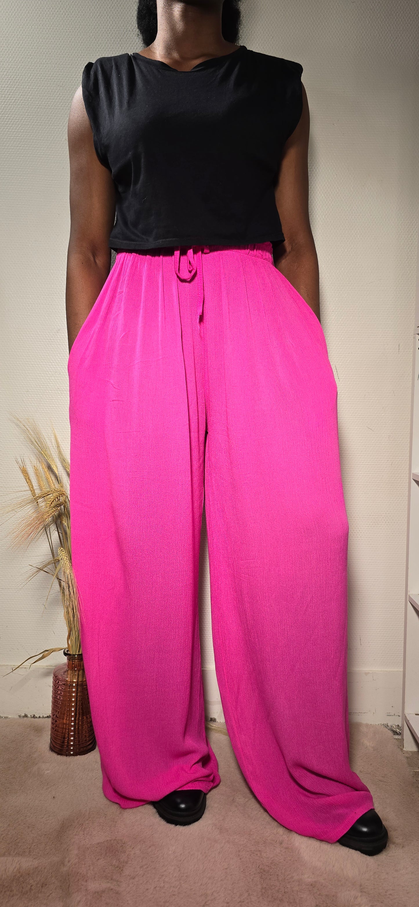 Pantalon Fluide rose