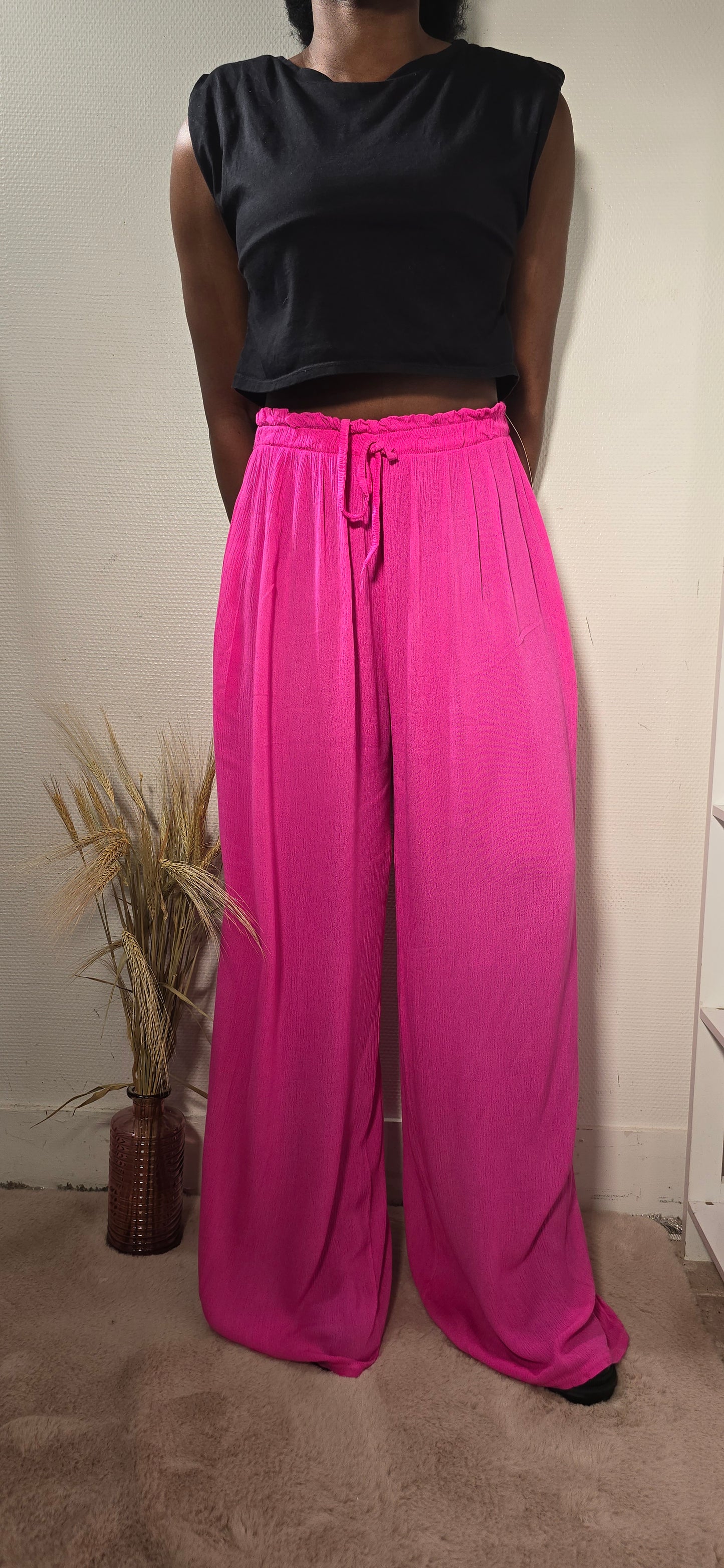 Pantalon Fluide rose