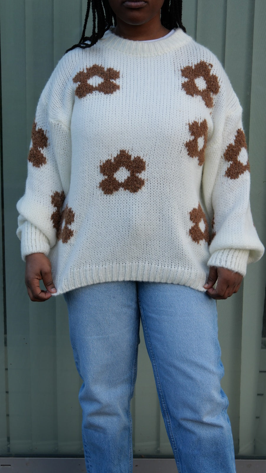 Pull fleur 🌸 Ecru