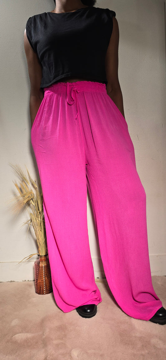 Pantalon Fluide rose