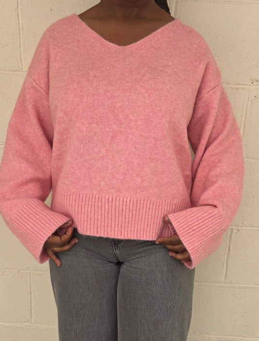 Pull en V Rose